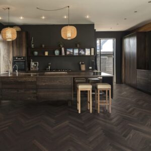 Kährs fiskbensparkett Master Studio rökt ek olja