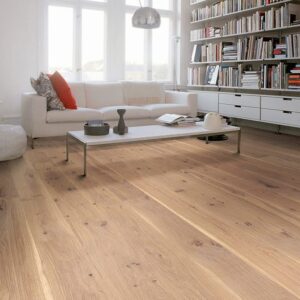 Parkettgolv Berg & Berg Ek XXL Vild Borstad Vitolja 1-StavLängd: 2390 mm